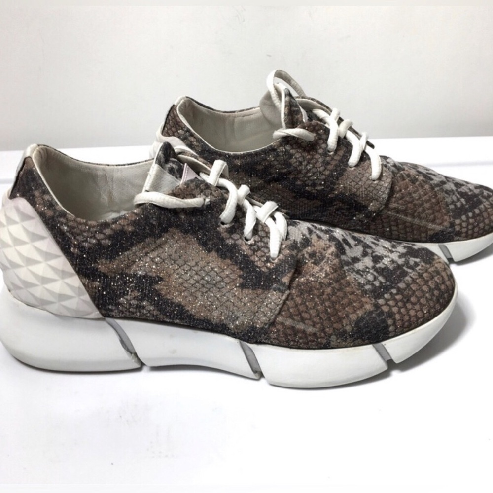 Elena Iachi Anthropologie snakeskin metallic sneakers.  Size 37.